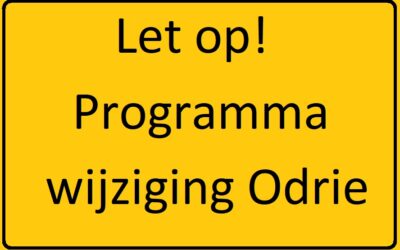 Wijziging programmering bij Odrie