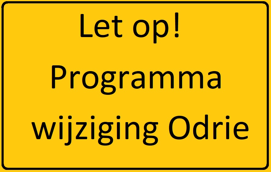 Wijziging programmering bij Odrie